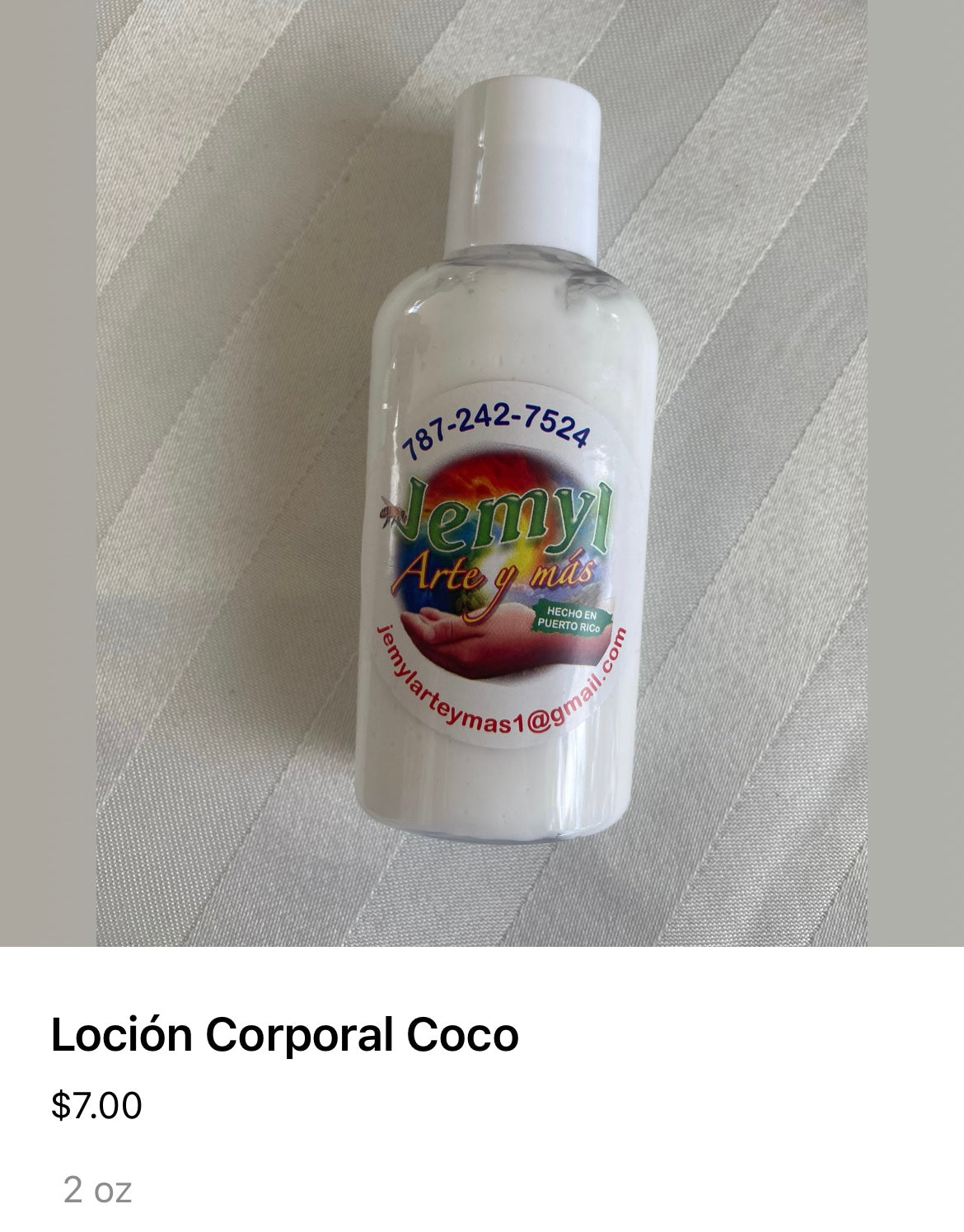 Loción Corporal de coco
