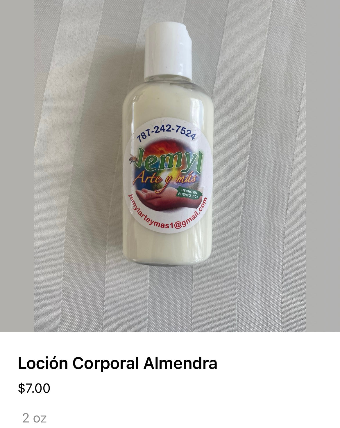Loción Corporal de Almendra (2.0 onzas)